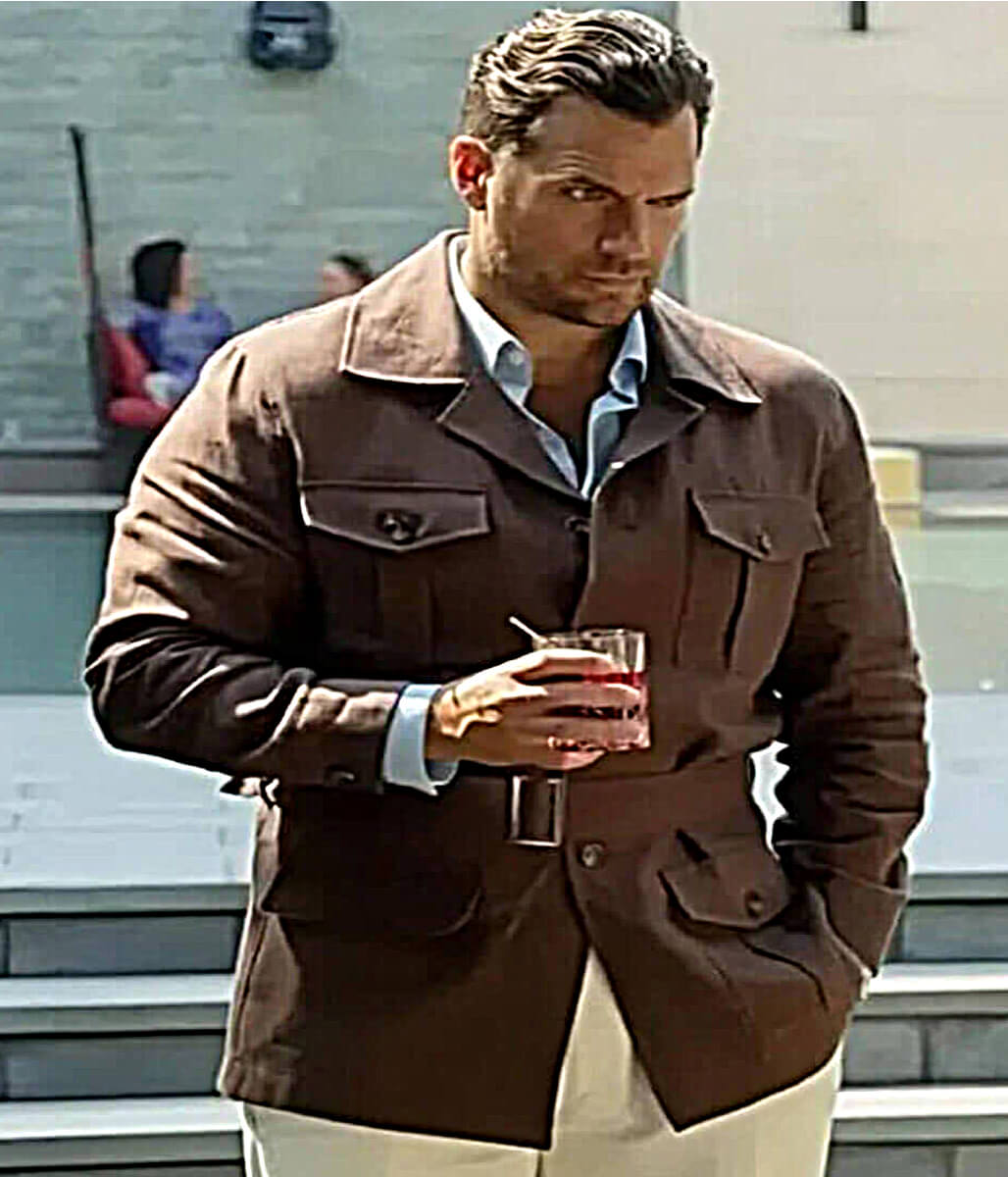 Henry Cavill In The Grey 2026 Brown Safari Jacket