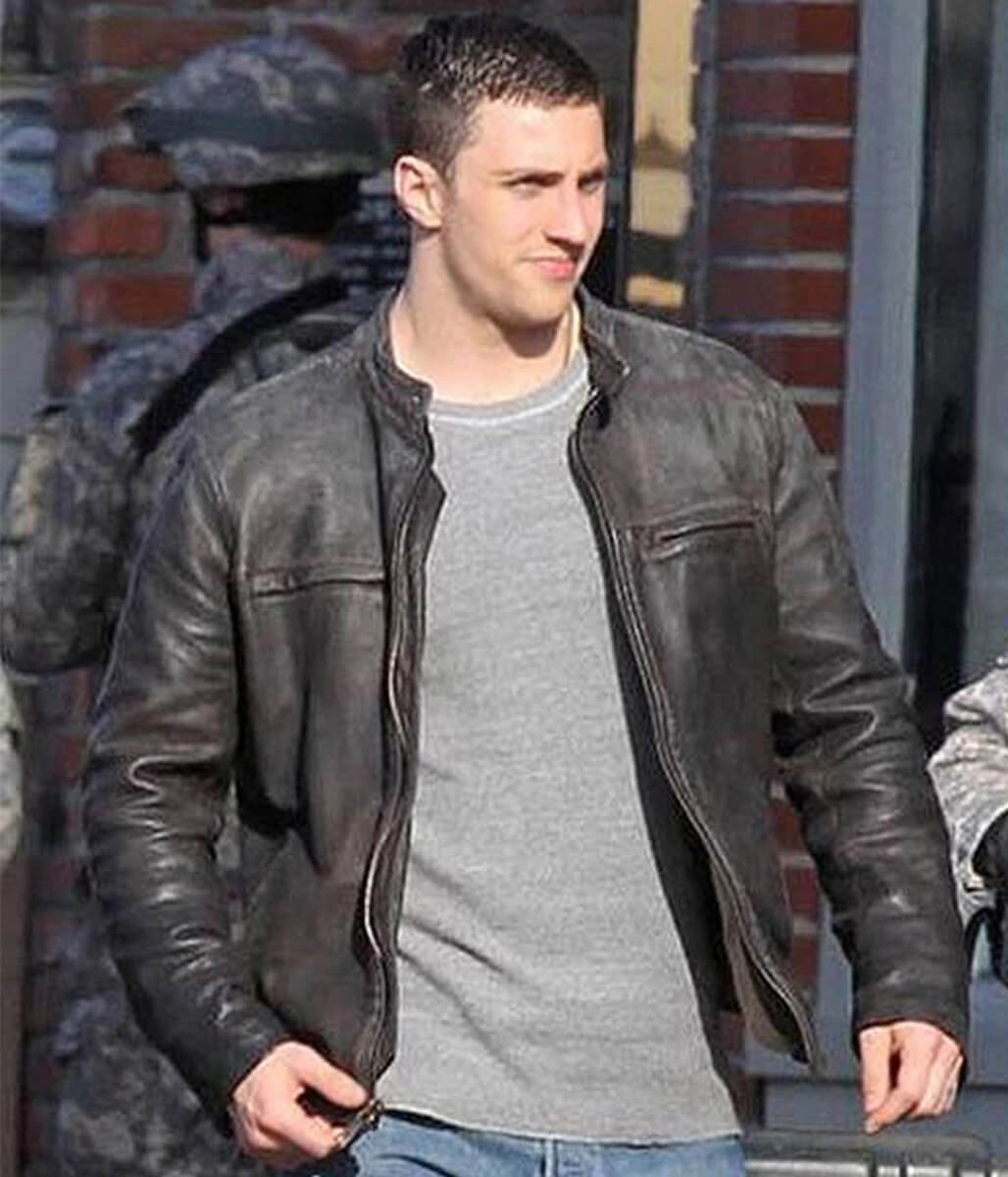 Aaron Taylor Johnson Godzilla Black Leather Jacket