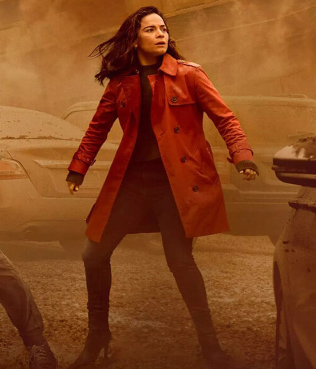Amanda Lucas Dark Matter S01 Red Wool Coat