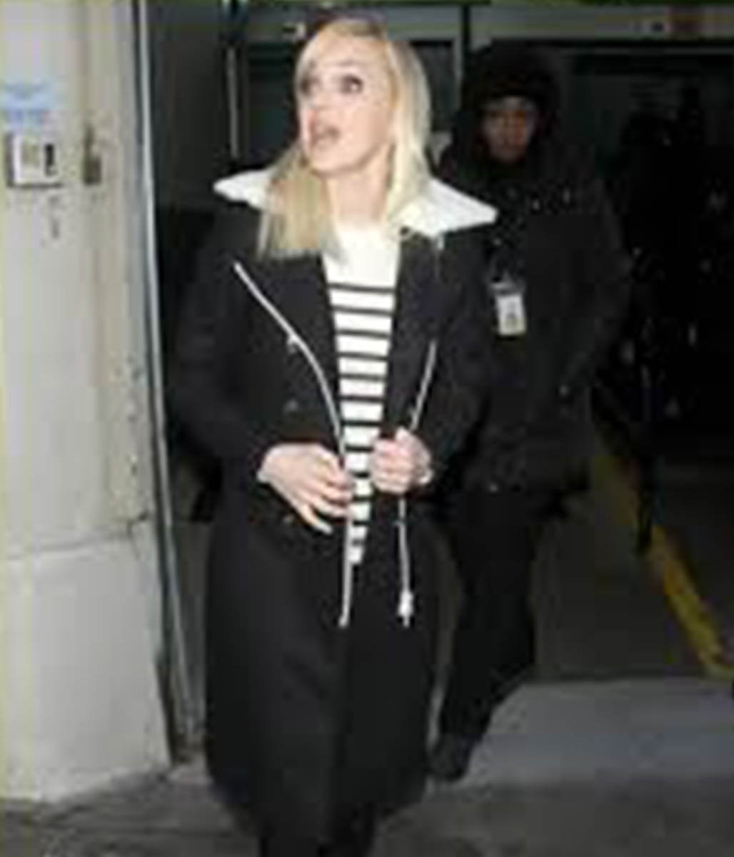 Anna Faris Black Wool Trench Coat