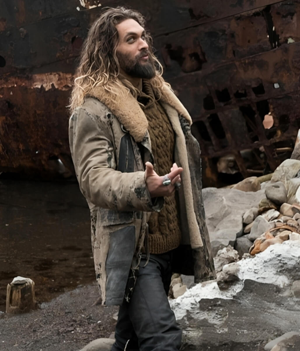 Arthur Curry Justice League Grey Leather Jacket