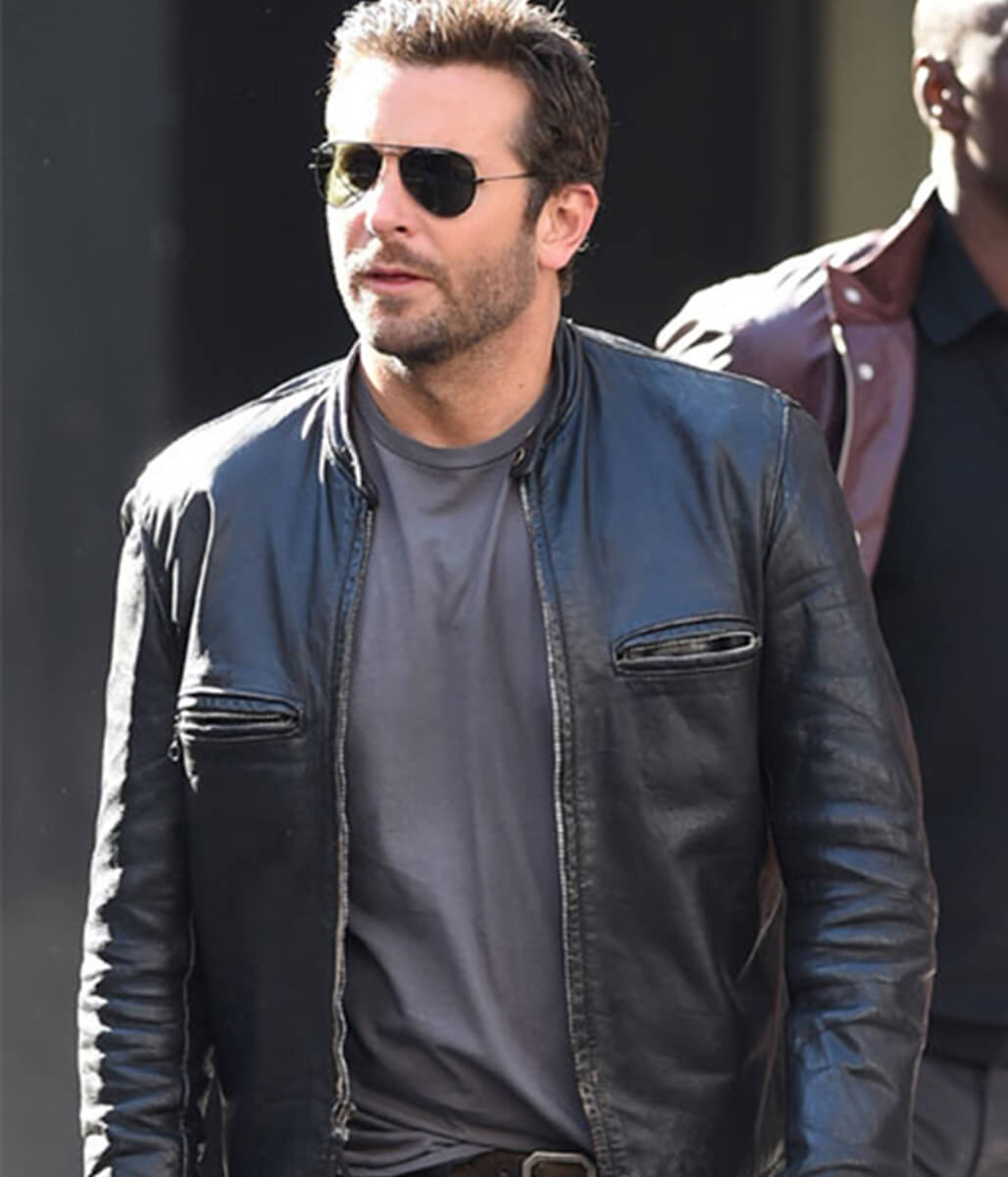 Bradley Cooper Burnt Black Leather Jacket