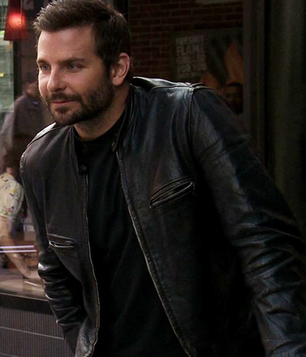 Bradley Cooper Burnt Black Leather Jacket