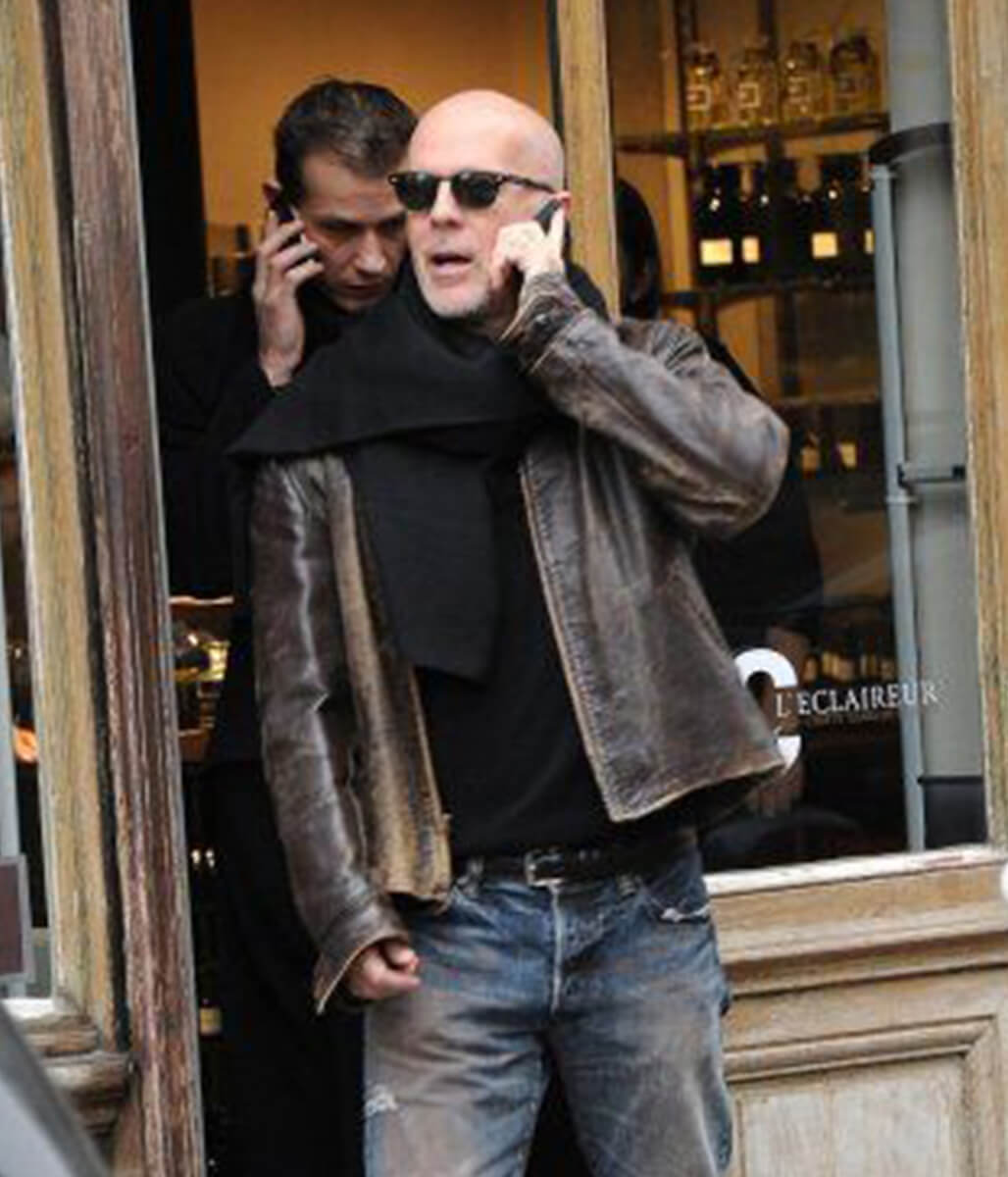 Bruce Willis Brown Leather Jacket