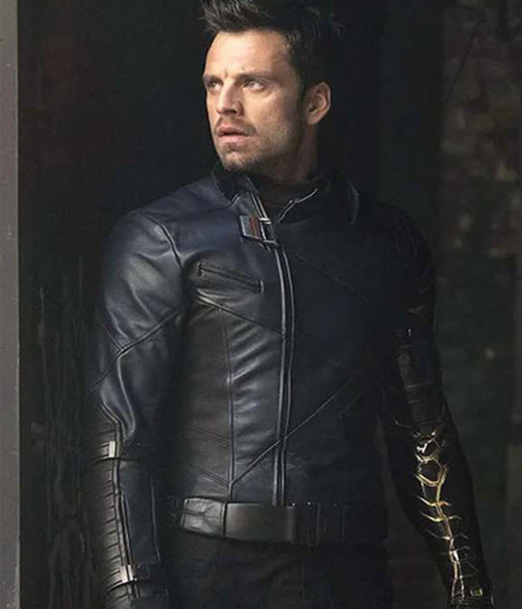 Bucky Barnes Thunderbolts Black Leather Jacket