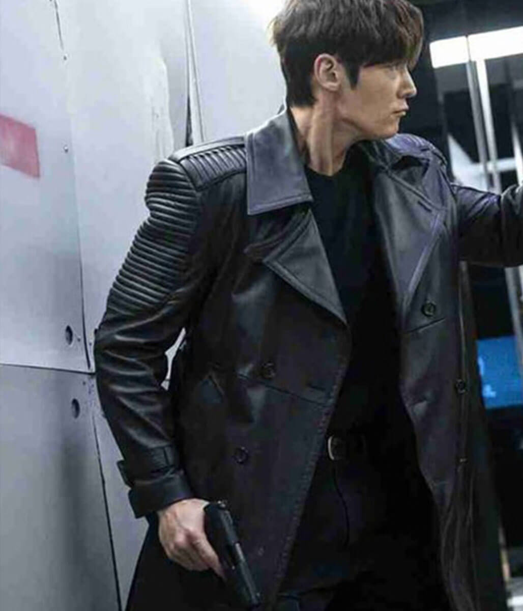 Choi Jin-hyuk Rugal Black Leather Coat