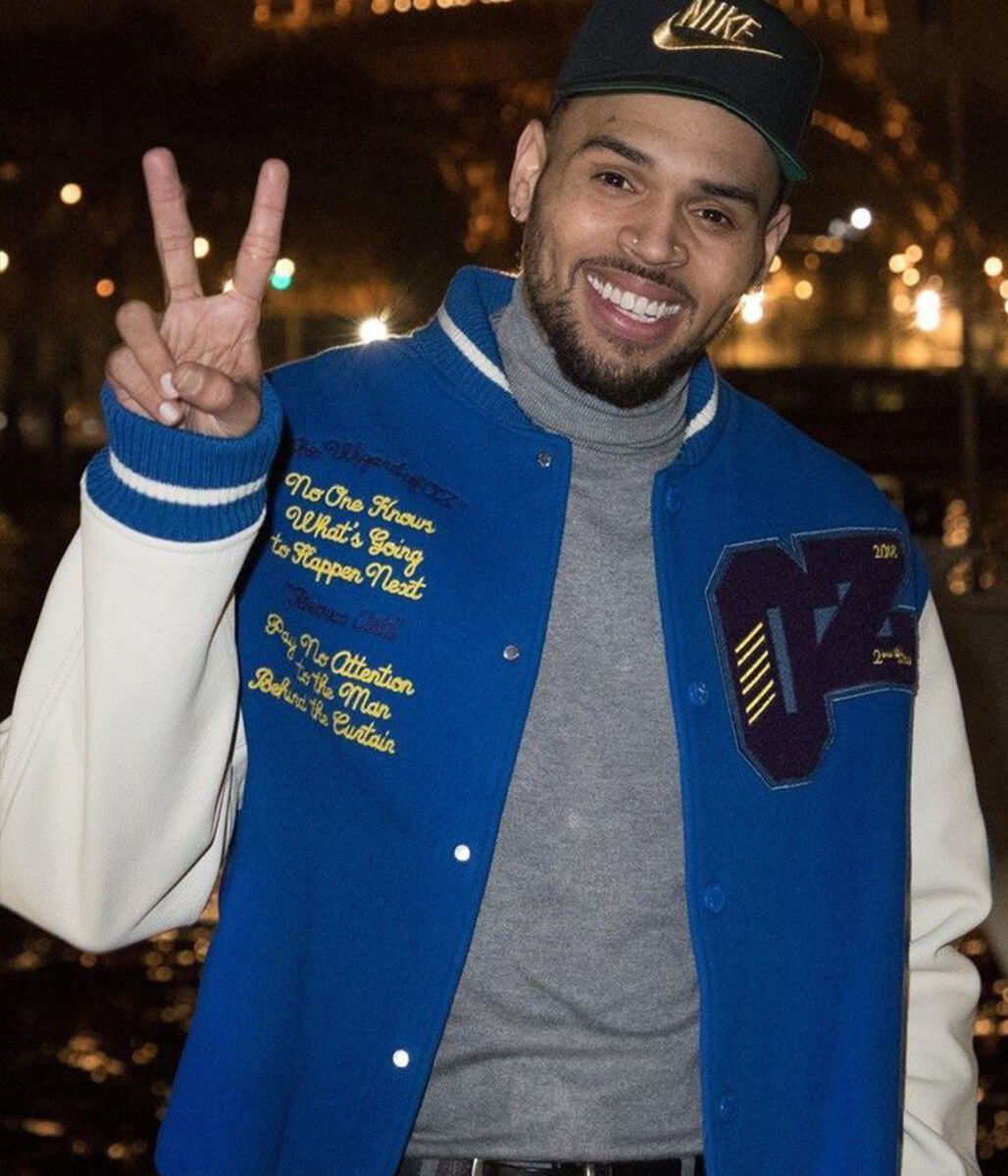 Chris Brown Blue Wool Jacket
