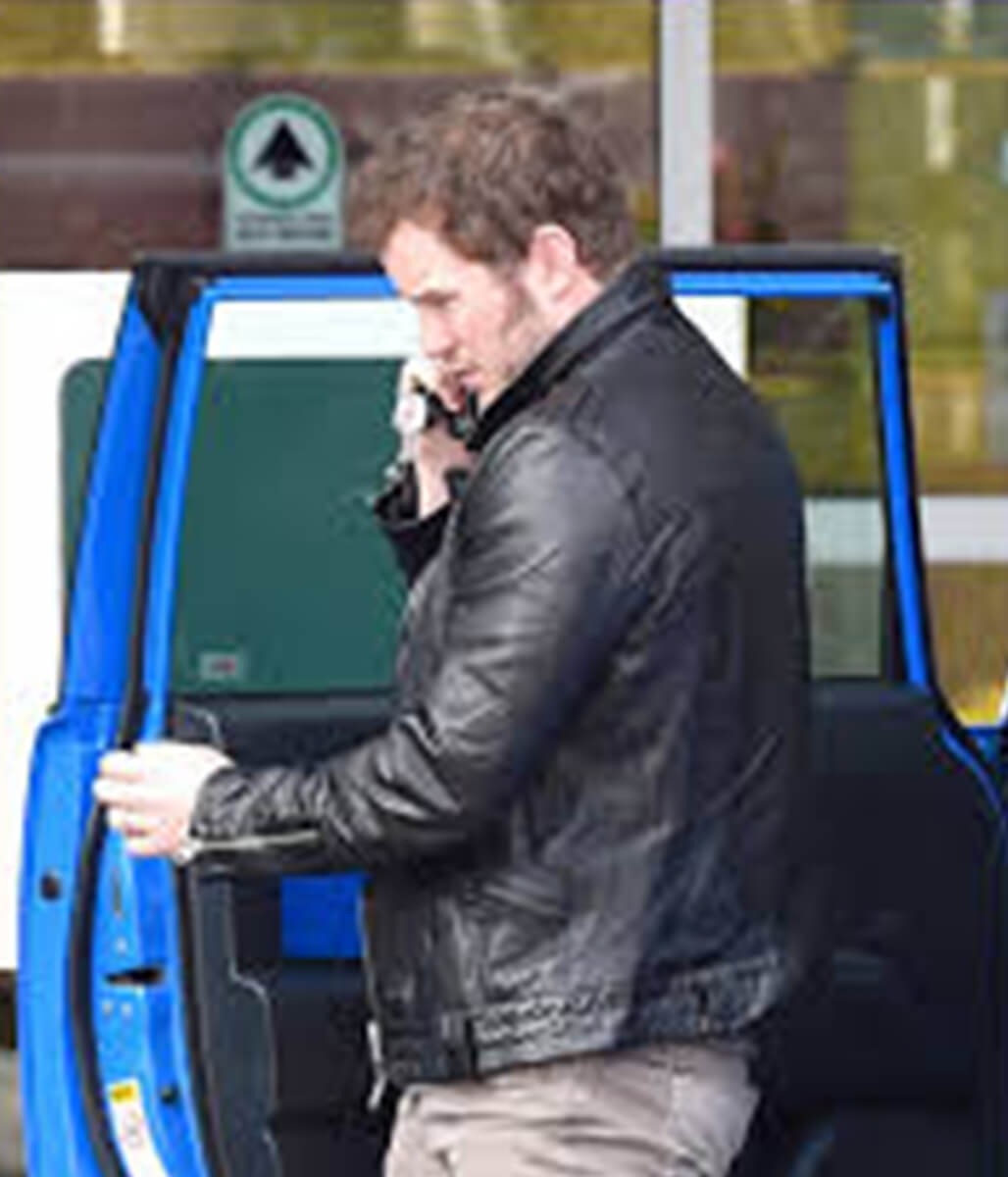 Chris Pratt Black Leather Jacket