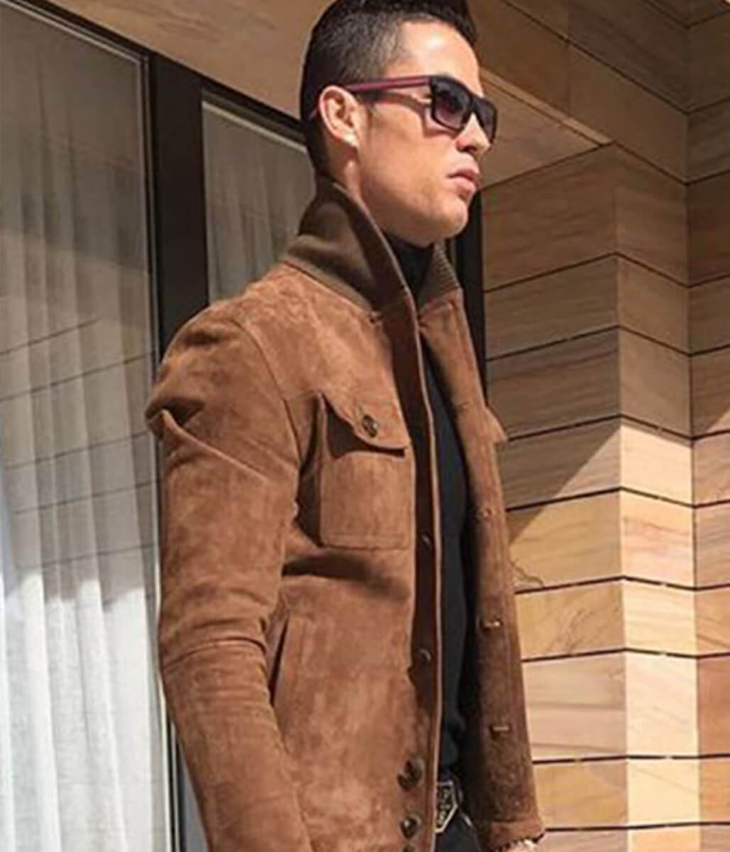 Cristiano Ronaldo Brown Suede Jacket