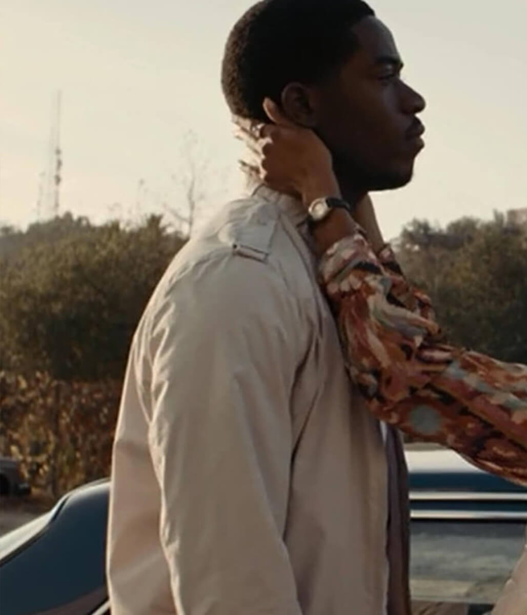 Damson Idris Snowfall White Cotton Jacket