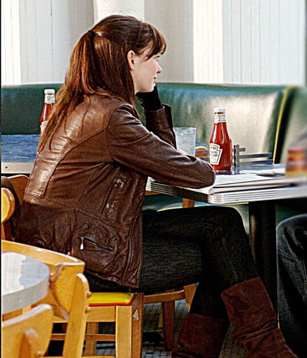 Devil Wears Prada 2006 Anne Hathaway Brown Leather Jacket