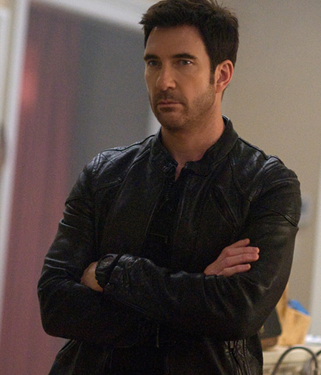 Dylan McDermott Hostages Black Leather Jacket