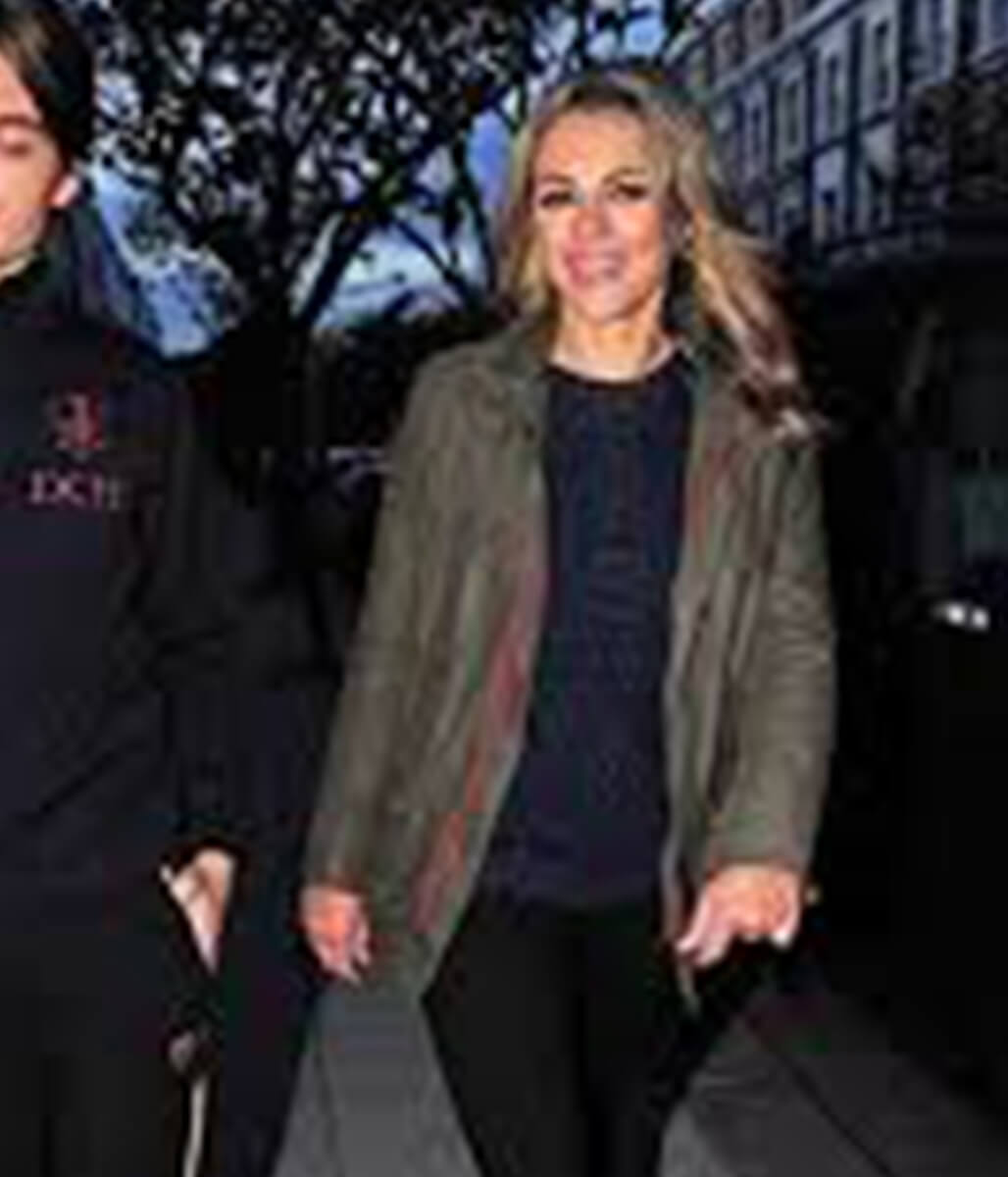Elizabeth Hurley Olive Green Cotton Jacket
