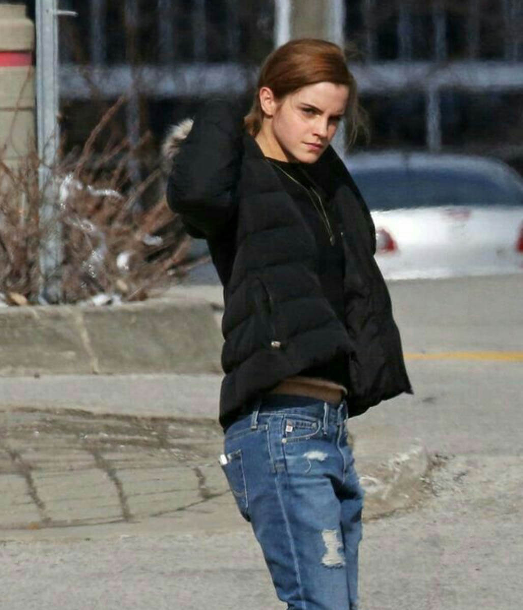 Emma Watson Black Hooded Jacket