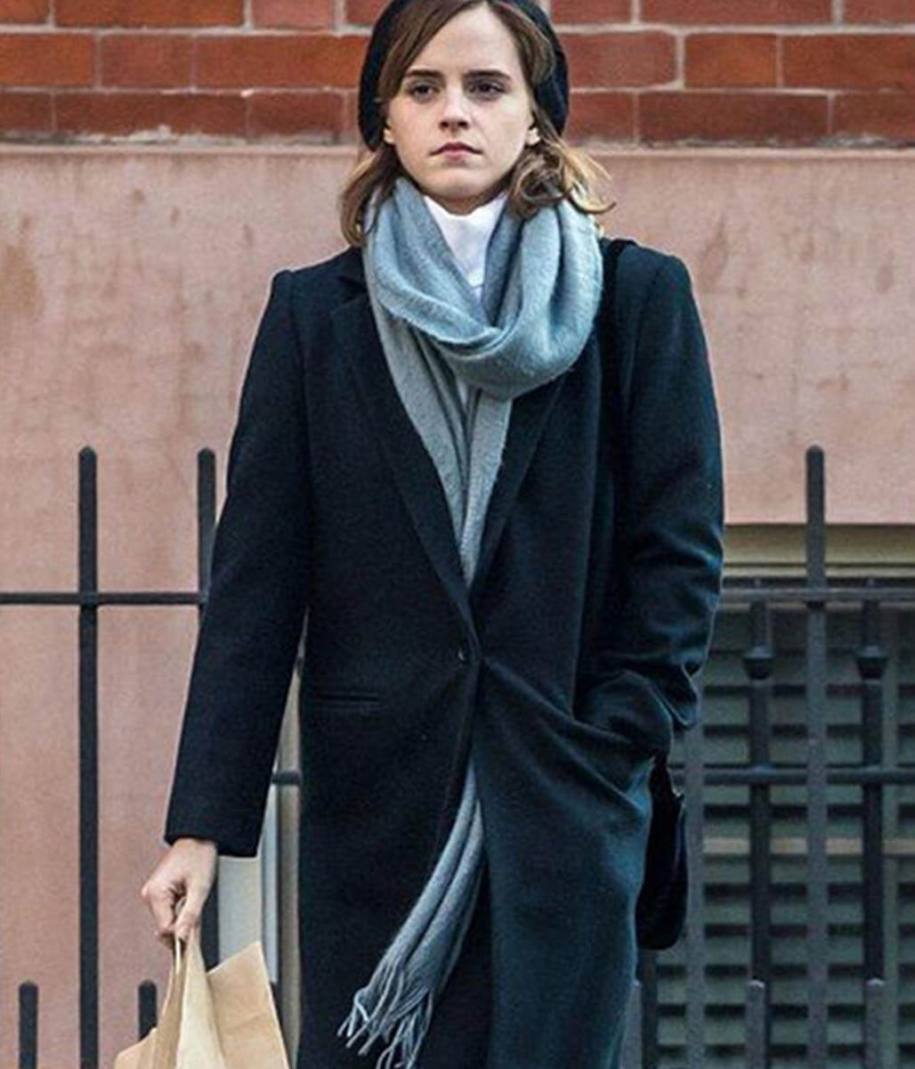 Emma Watson Black Wool Coat