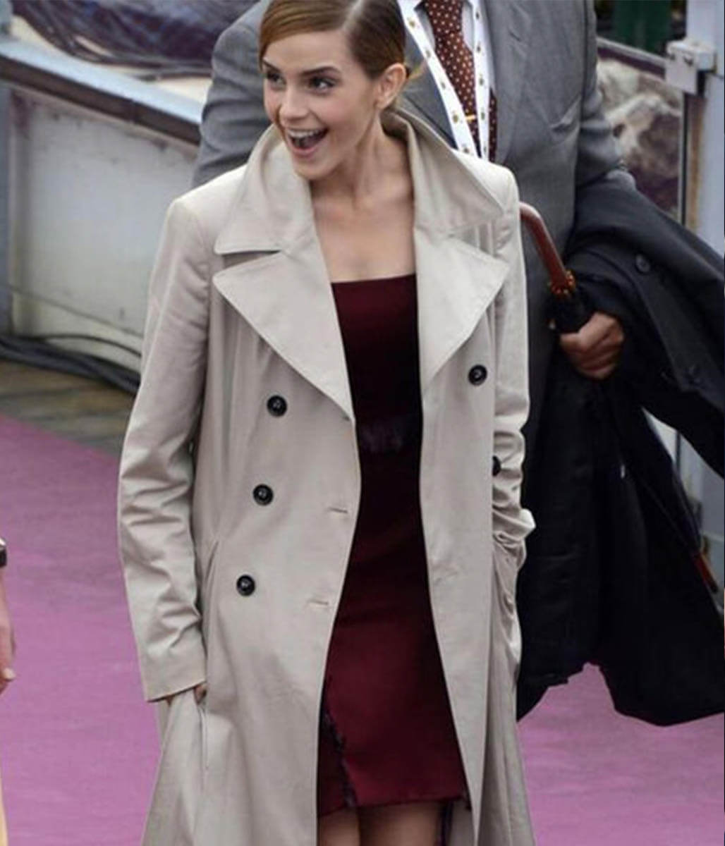 Emma Watson Cotton White Coat