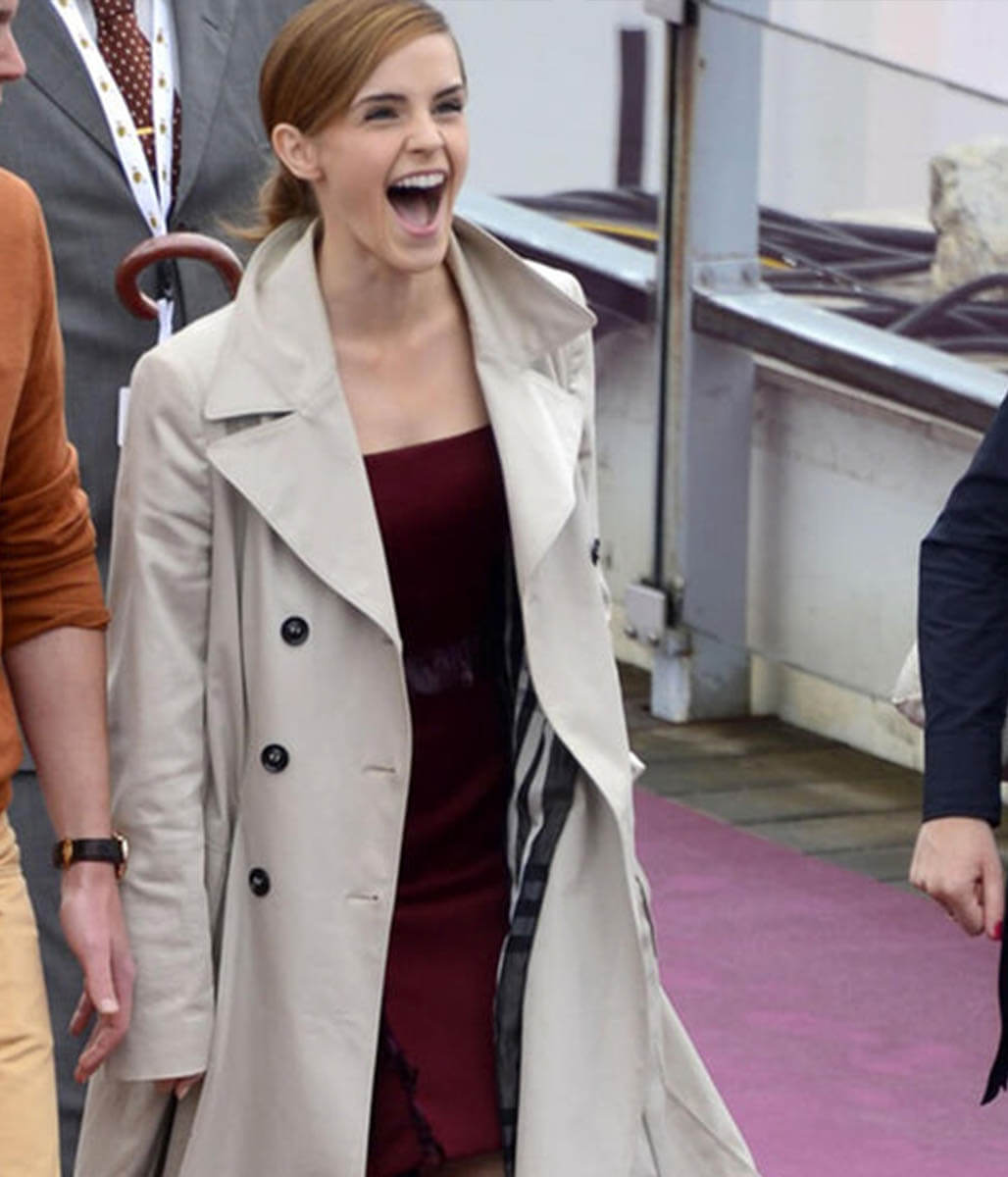 Emma Watson Cotton White Coat