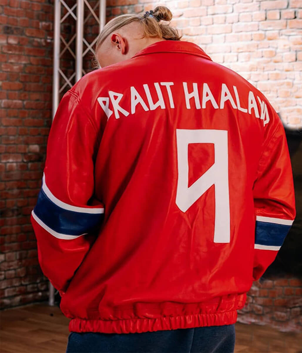 Erling Haaland John Nellis Interview Red Leather Jacket