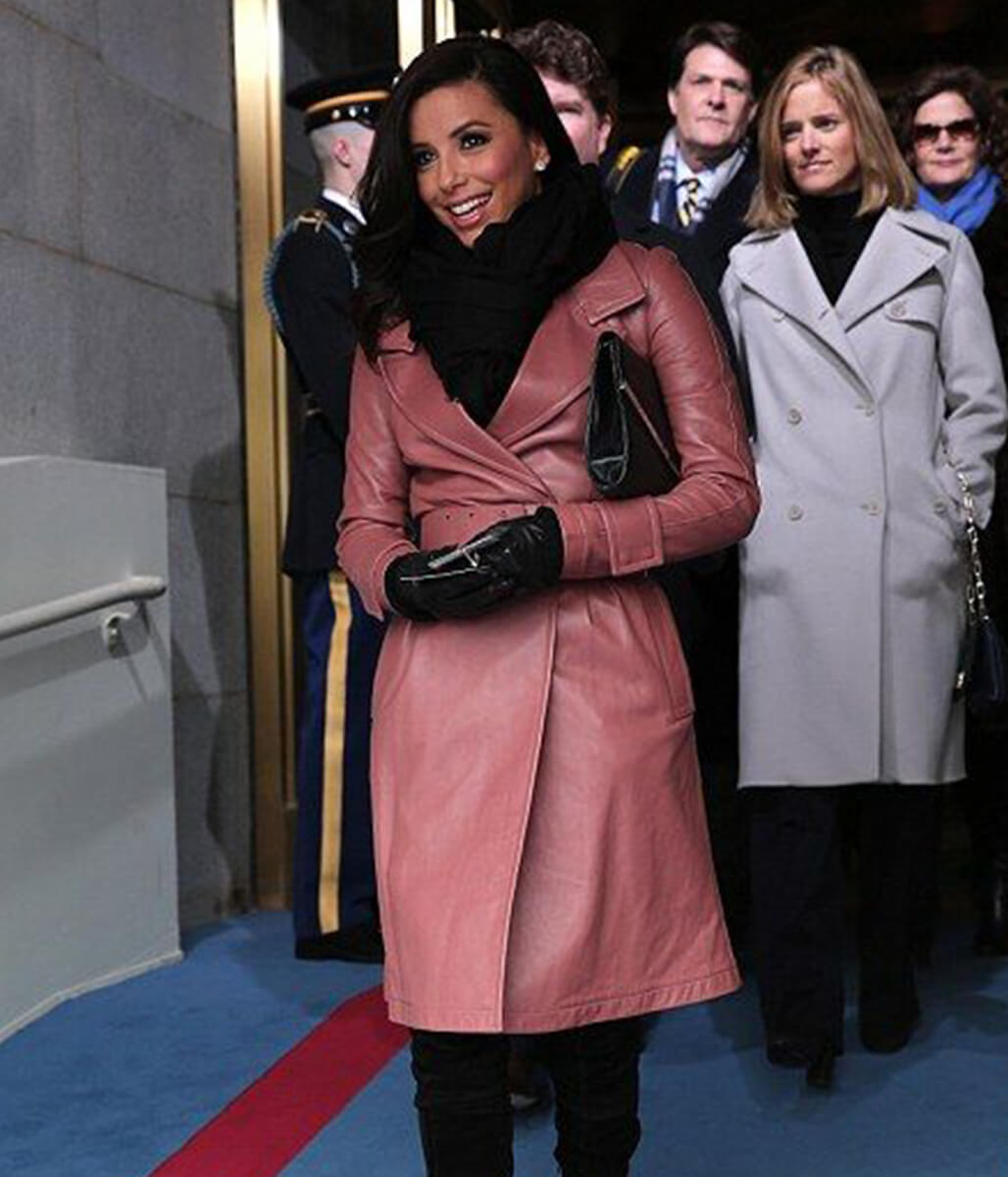 Eva Longoria Pink Trench Coat