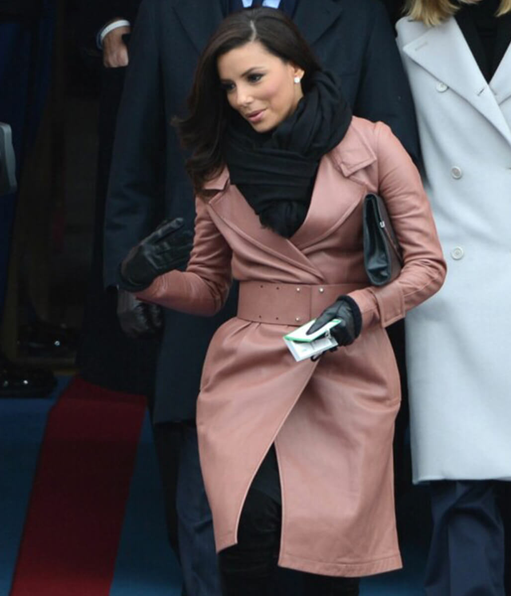 Eva Longoria Pink Trench Coat