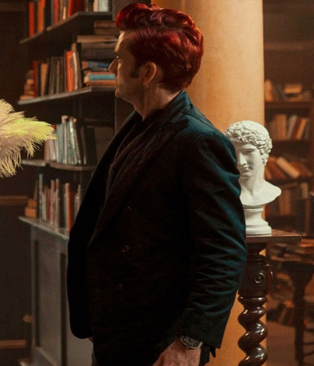 Good Omens S02 Crowley Black Wool Blazer