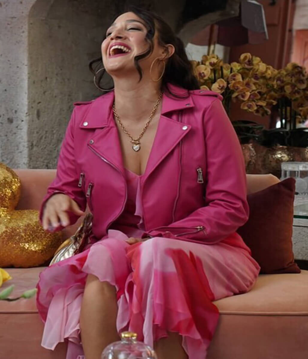 Gupse Ozay Platonic 2025 Gulten Pink Leather Jacket