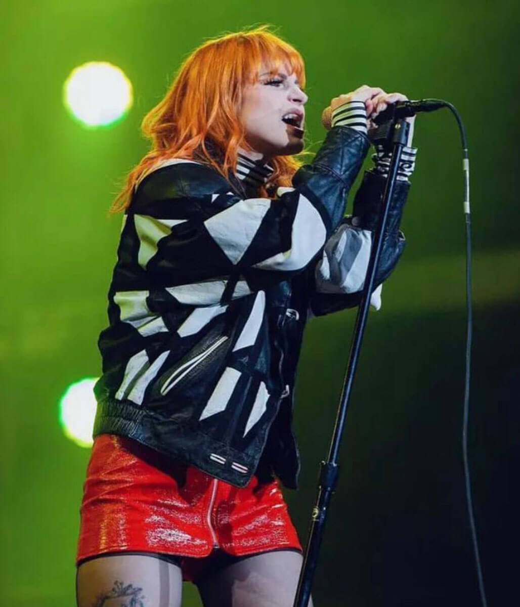 Hayley Williams Black & White Leather Jacket