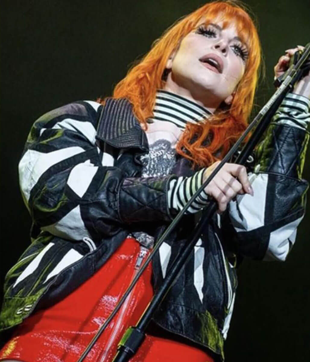 Hayley Williams Black & White Leather Jacket