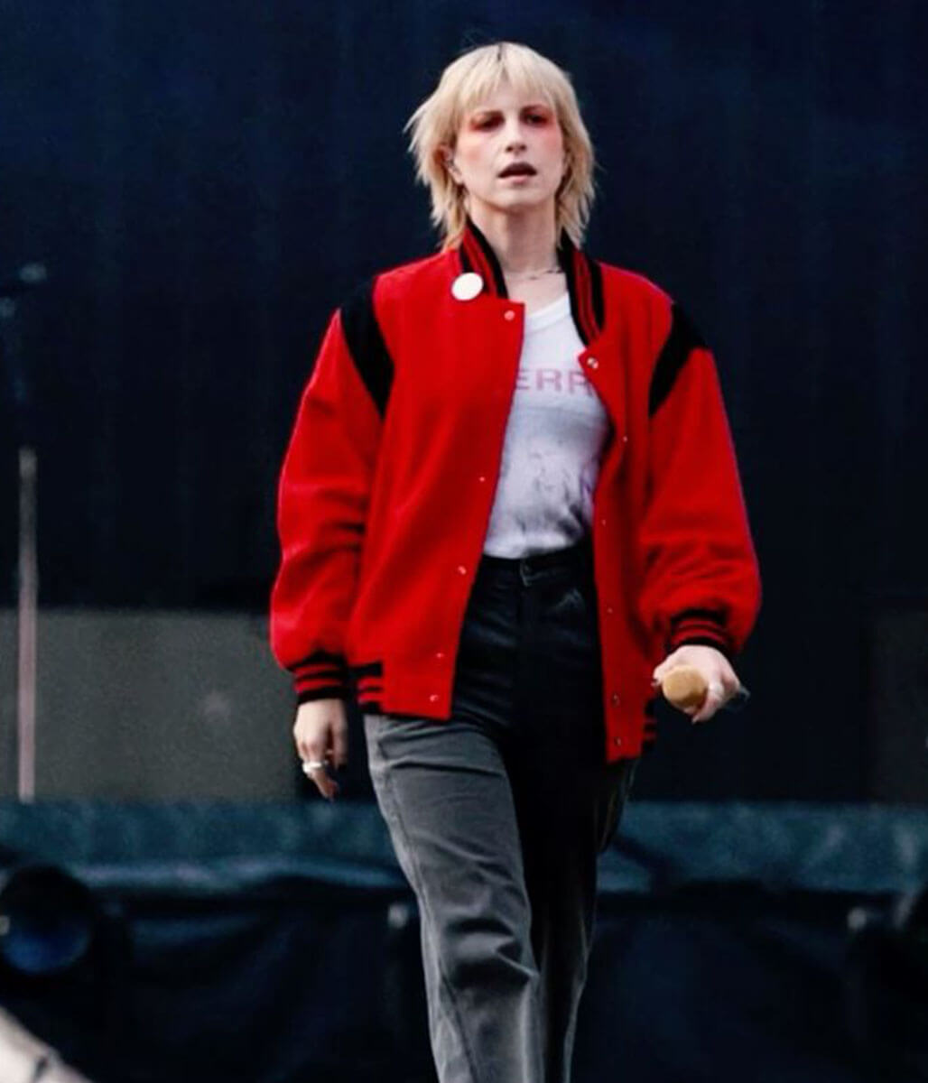 Hayley Williams Red Wool Jacket