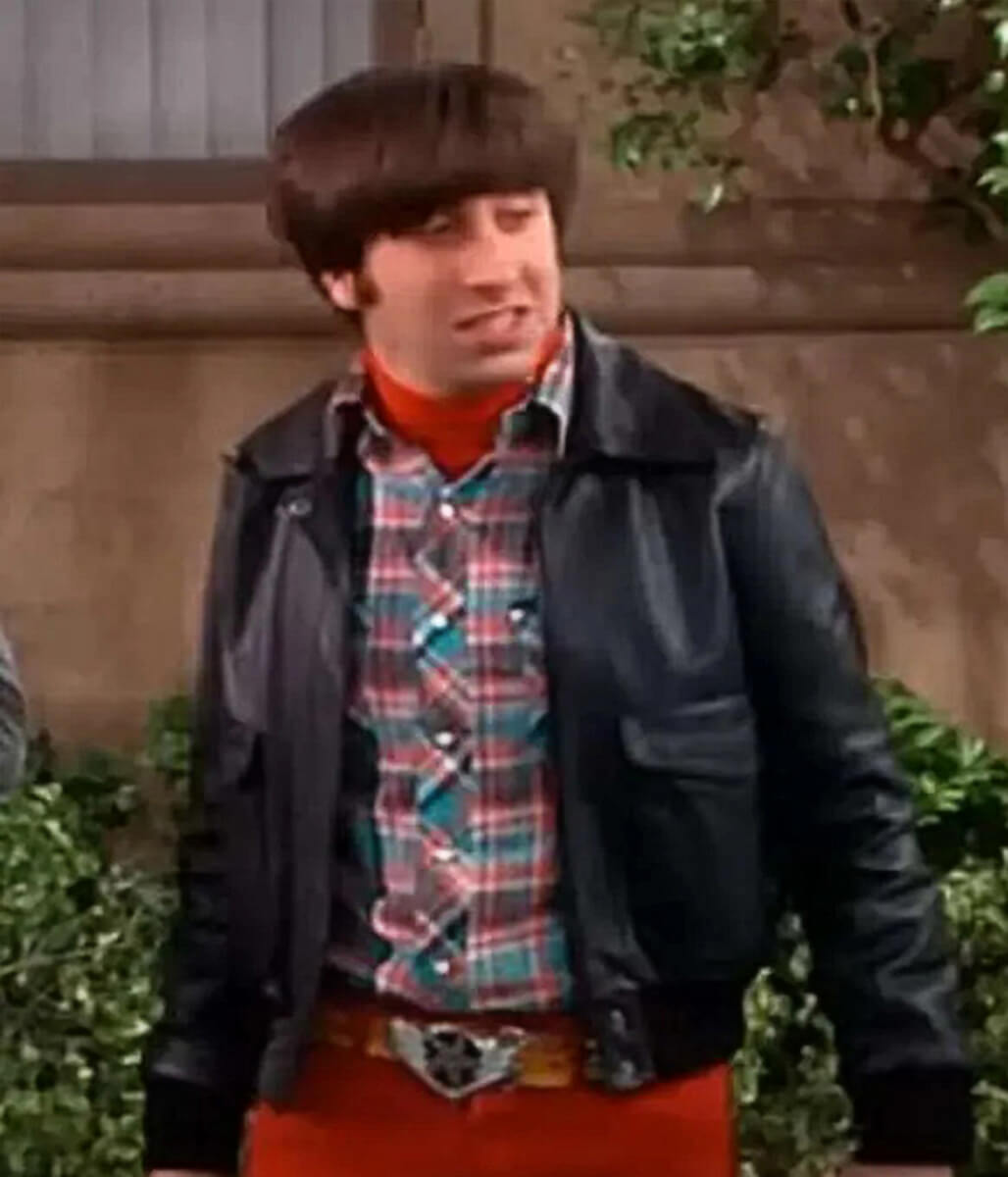 Howard Wolowitz Big Bang Theory S08 Black Leather Jacket