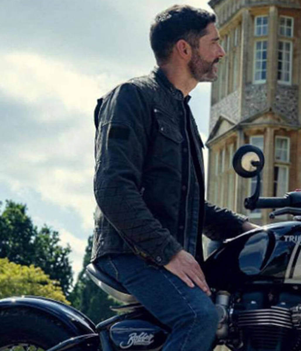 Jason The Thursday Murder Club 2025 Black Leather Jacket
