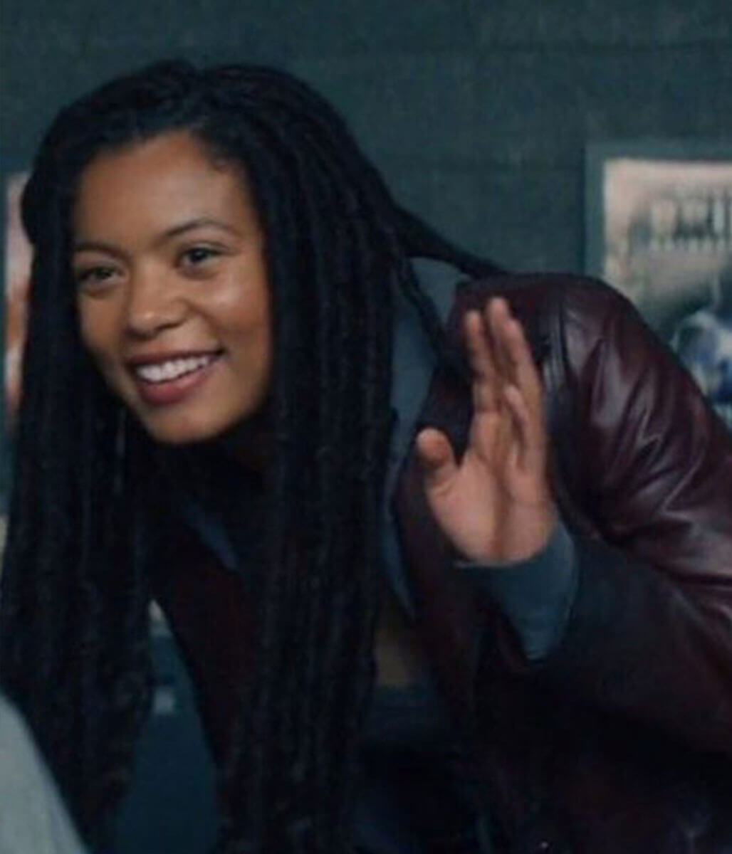 Jaz Sinclair Gen V Brown Leather Coat