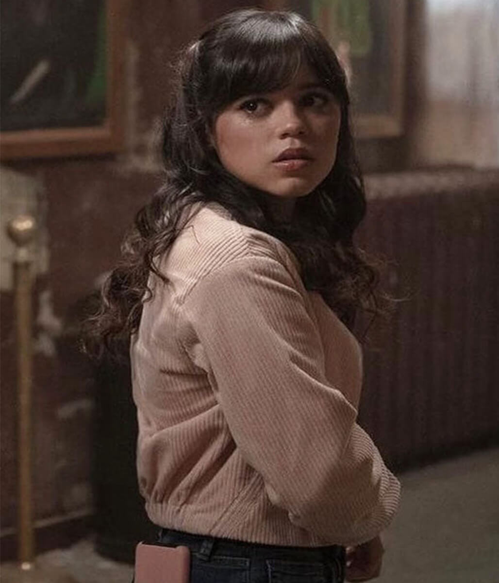 Jenna Ortega Scream VI Pink Corduroy Jacket
