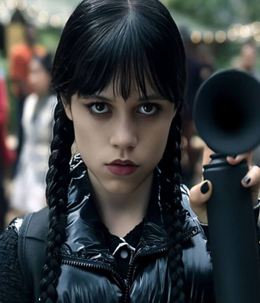 Jenna Ortega Wednesday S02 Black Parachute Vest