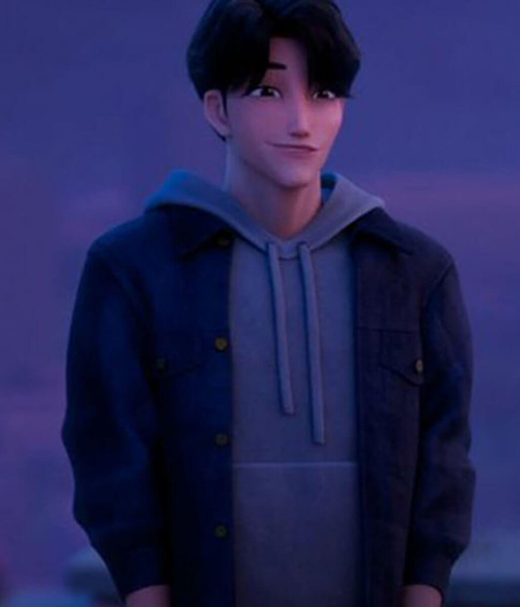 Jinu KPop Demon Hunters Cotton Blue Jacket