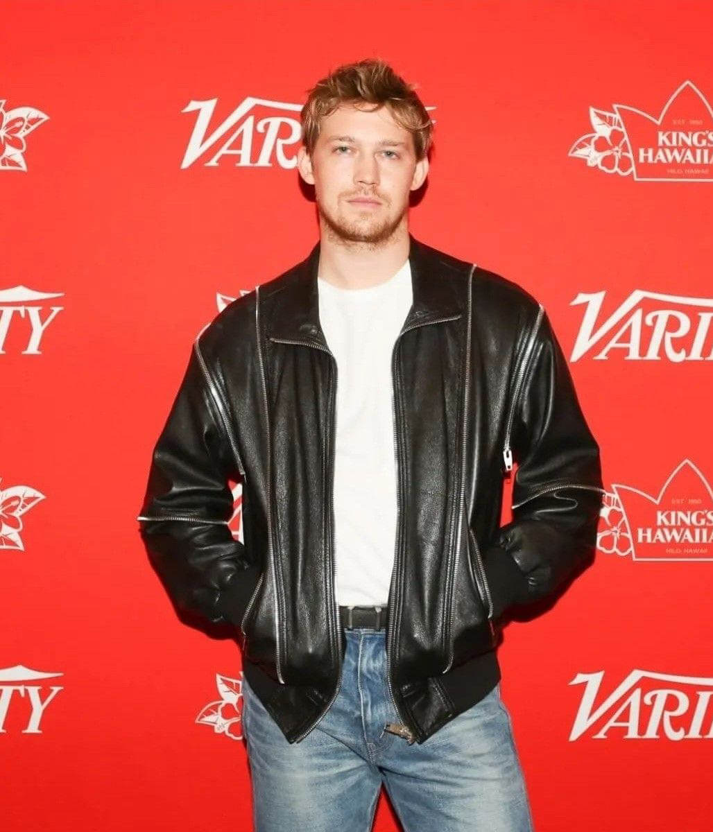 Joe Alwyn Black Leather Jacket