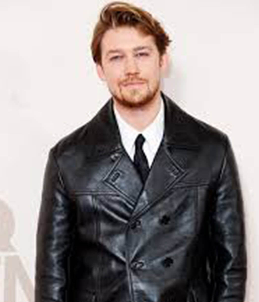 Joe Alwyn Black Leather Jacket