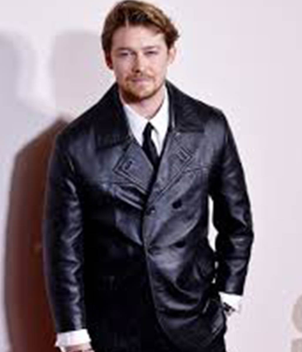 Joe Alwyn Black Leather Jacket