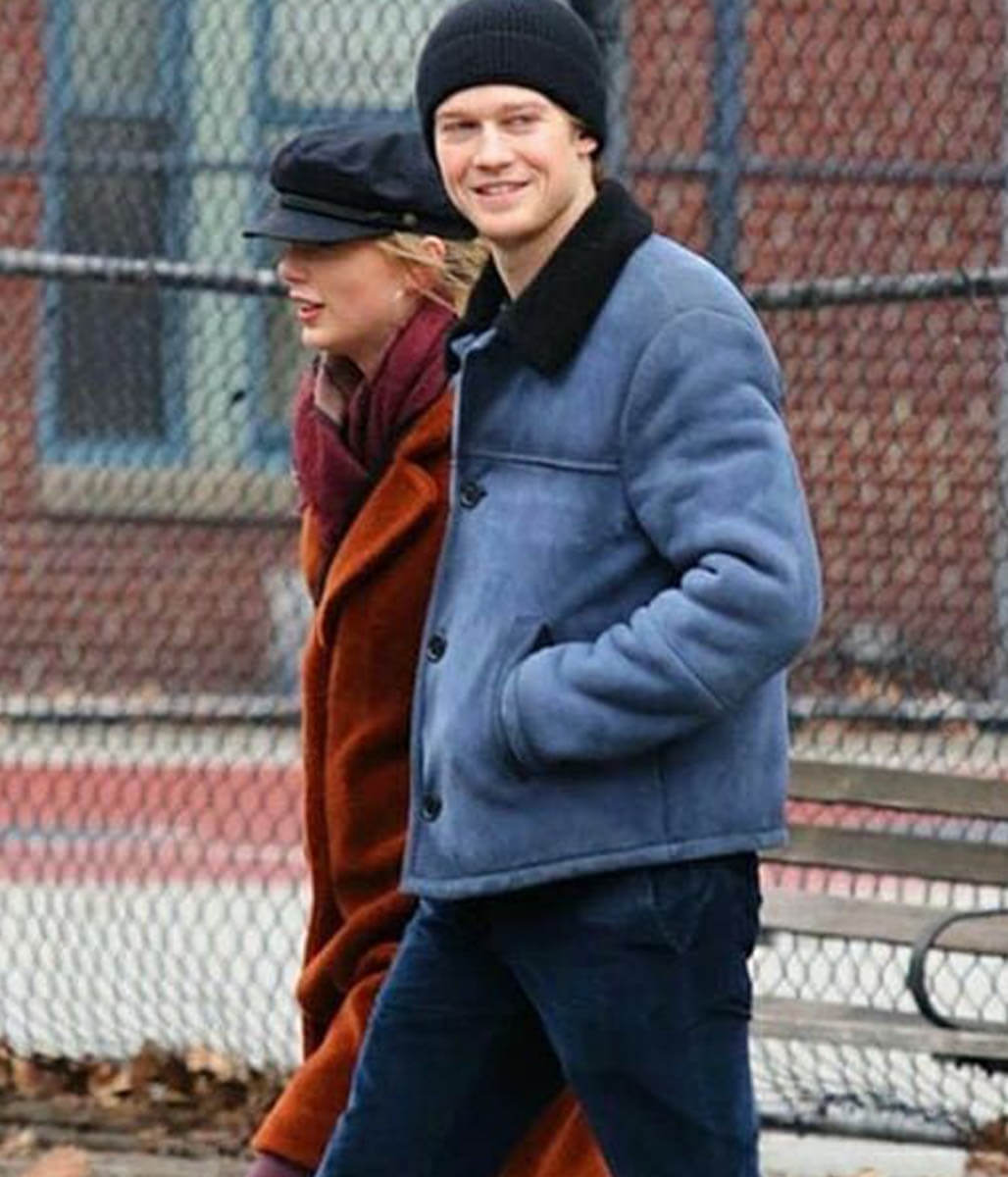 Joe Alwyn Blue Suede Jacket