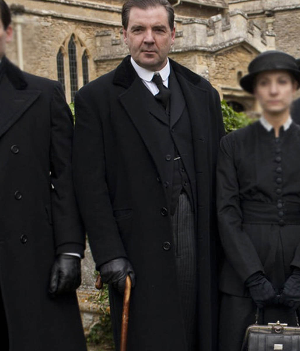 John Bates Downton Abbey Wool Black Coat