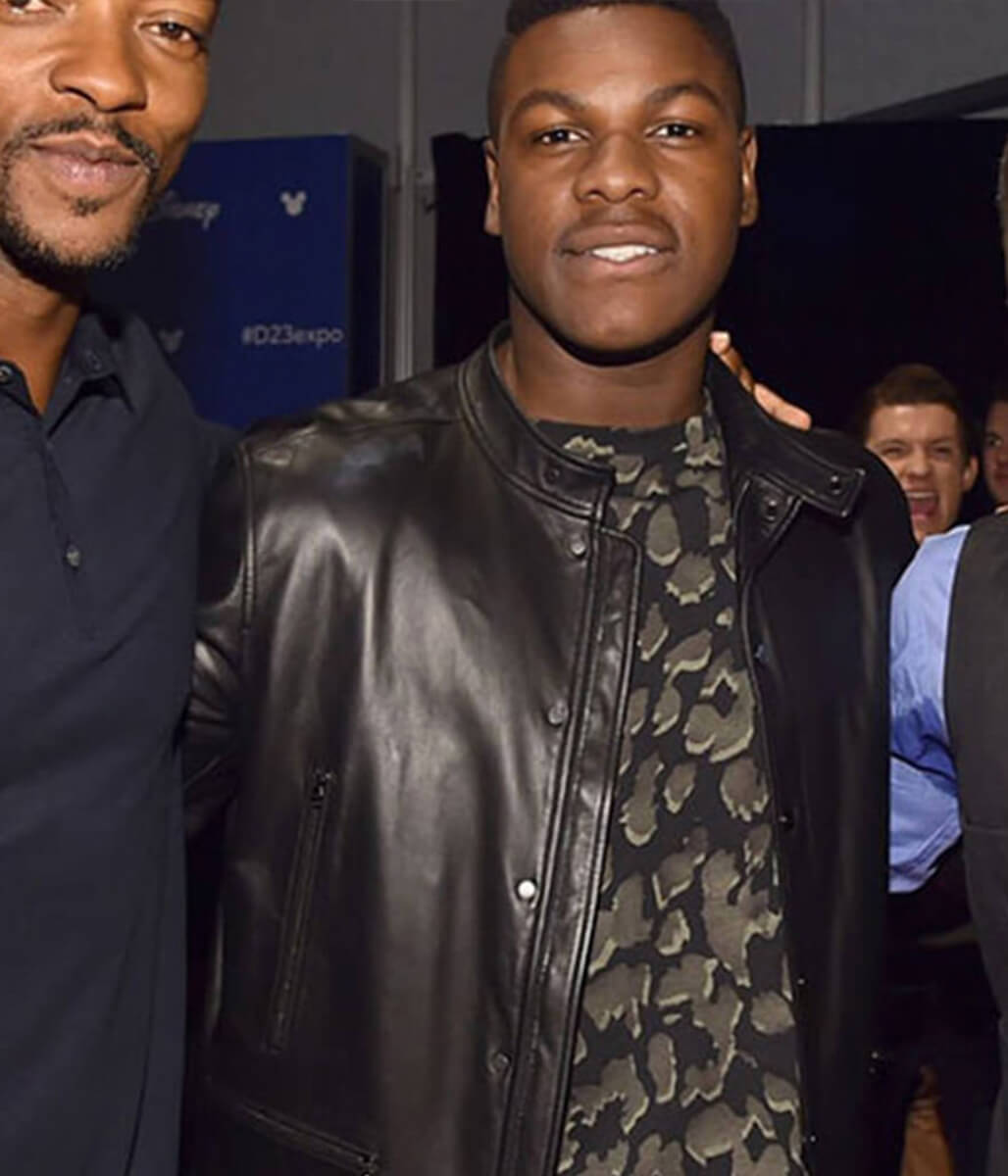 John Boyega Black Leather Jacket