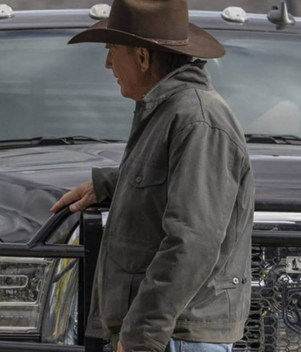 John Dutton Yellowstone Grey Cotton Jacket
