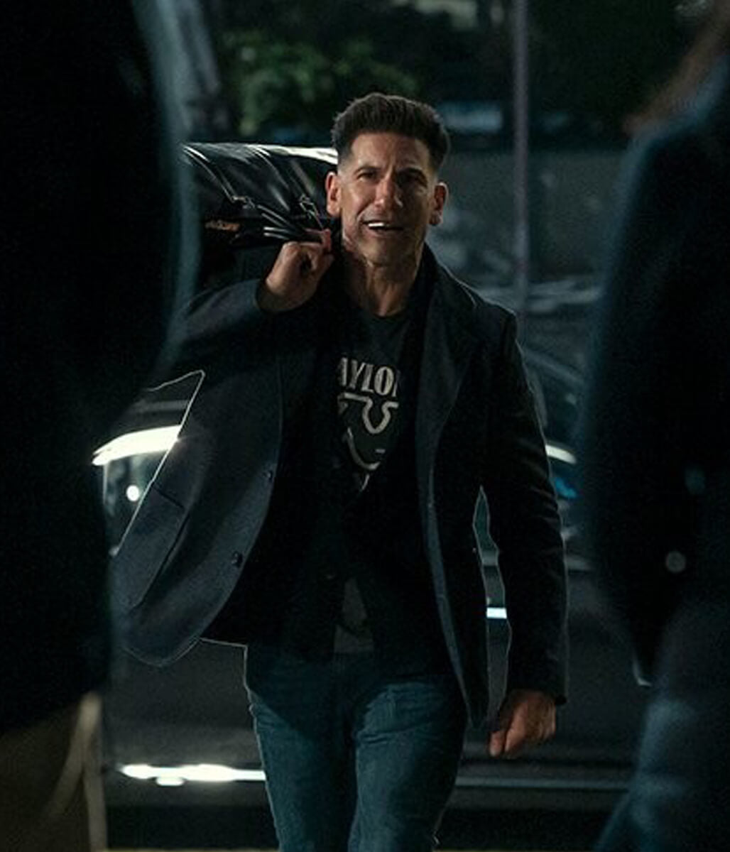 Jon Bernthal The Accountant 2 2025 Black Wool Jacket