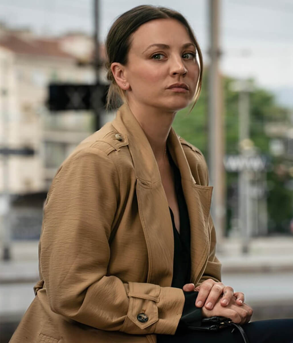 Kaley Cuoco Vanished 2026 Alice Monroe Cotton Coat