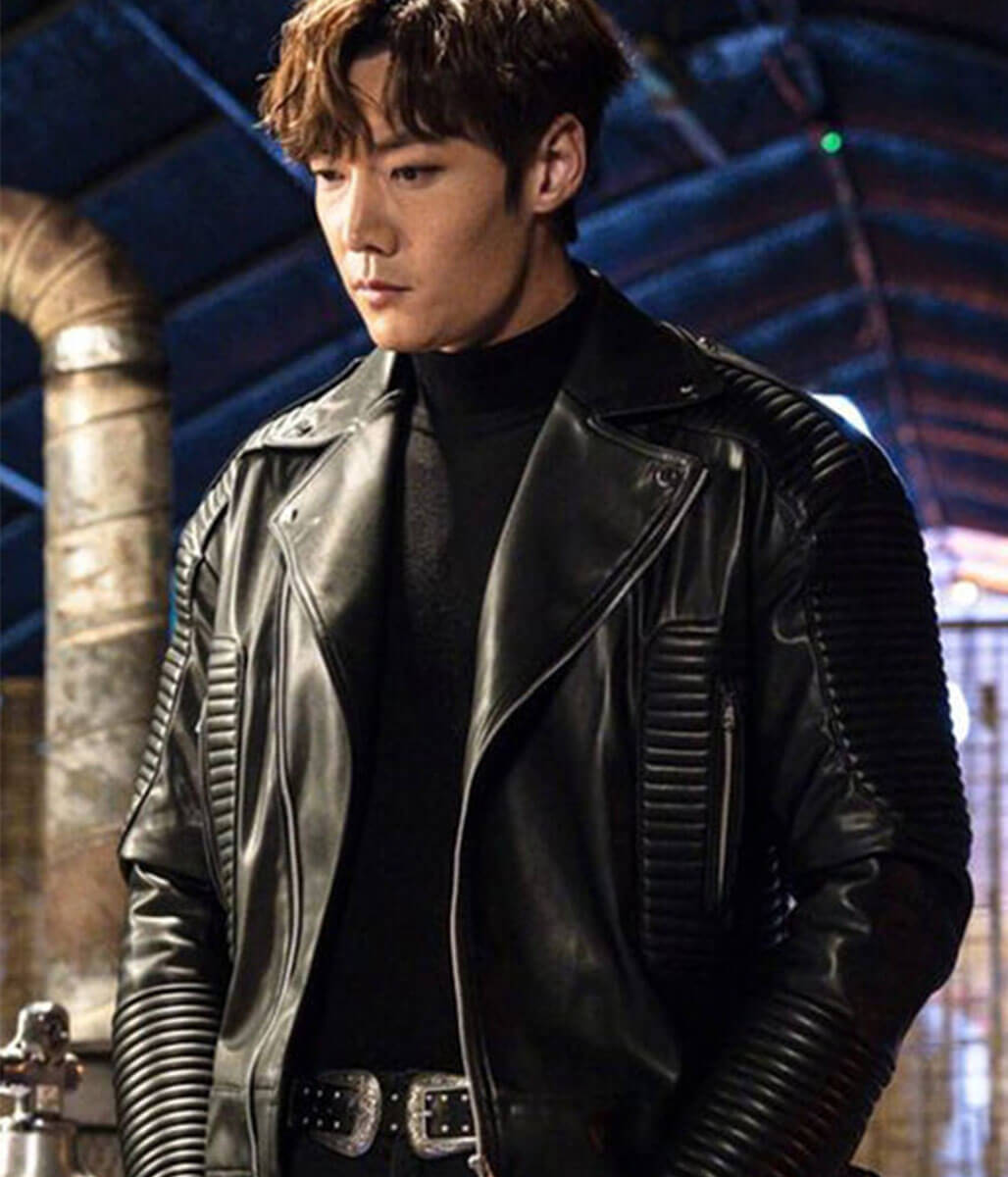Kang Ki-Beom Rugal Black Leather Jacket