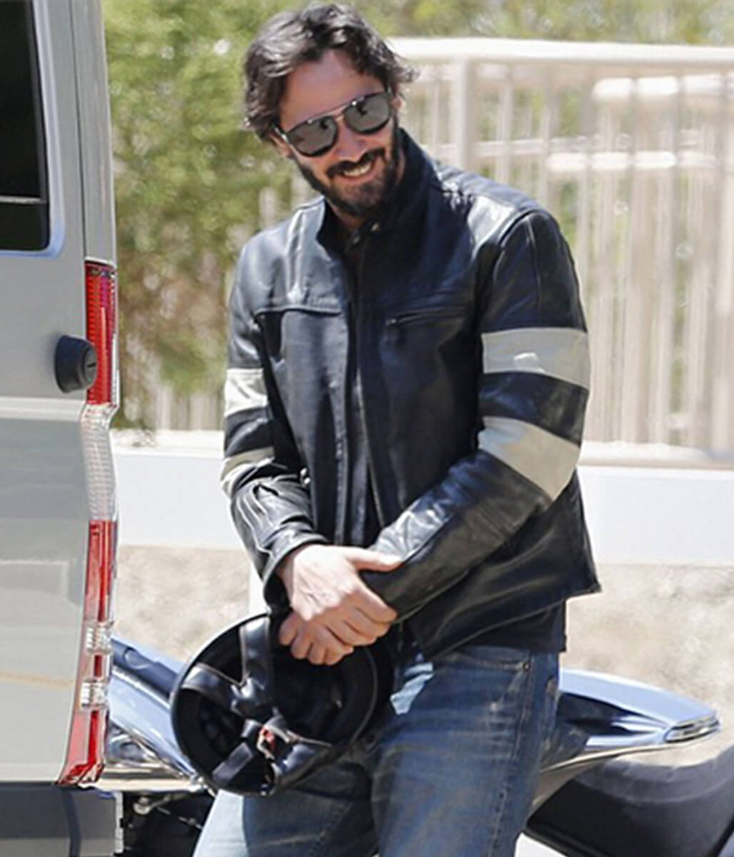 Keanu Reeves Black Leather Jacket