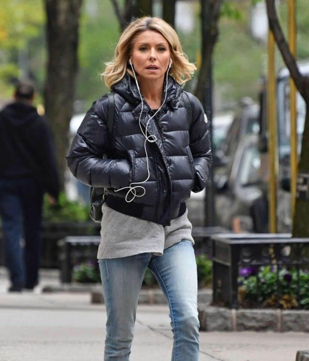 Kelly Ripa Black Parachute Jacket