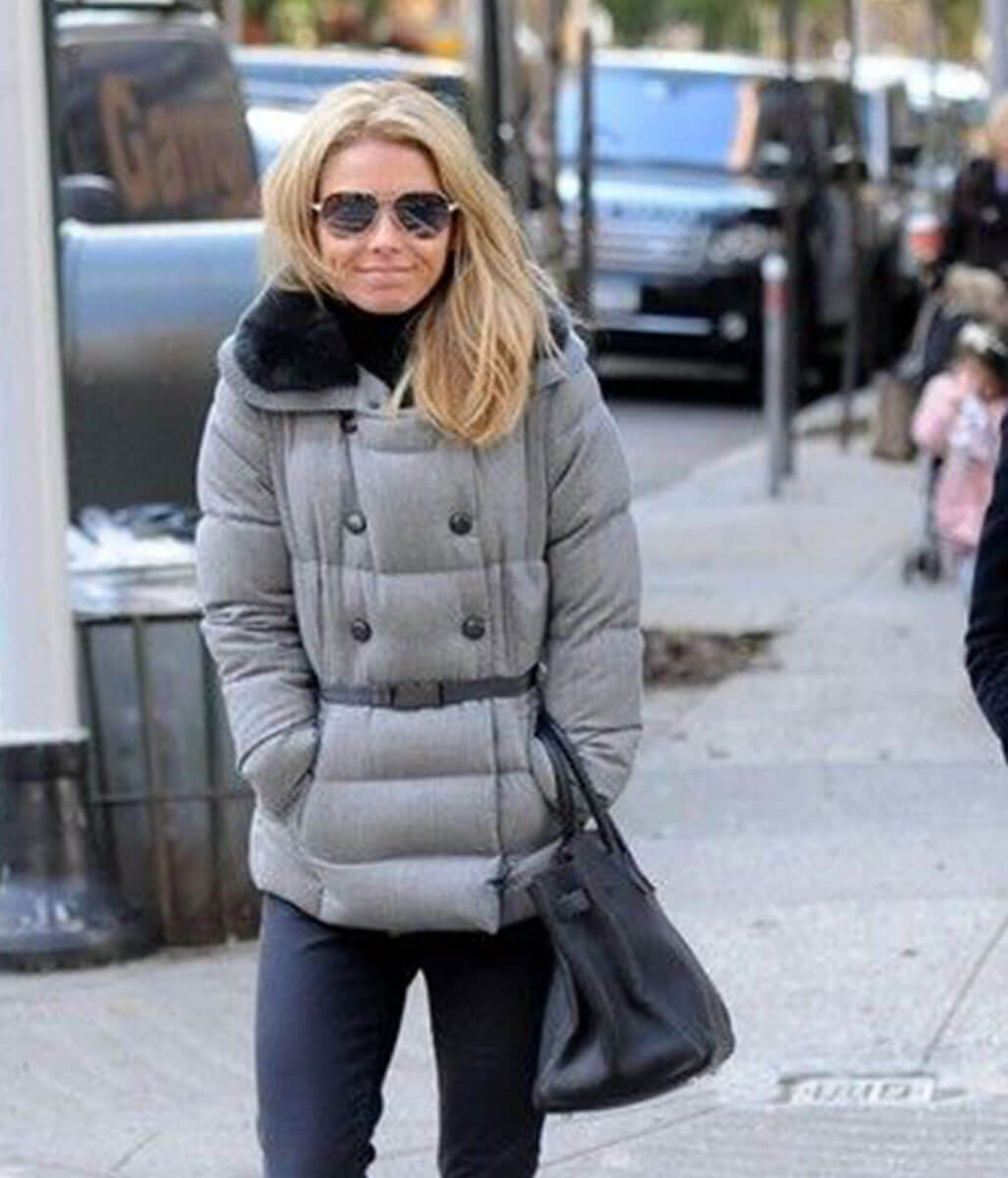Kelly Ripa Grey Parachute Jacket