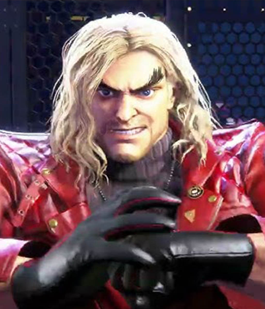 Ken Master Street Fighter 6 Red Leather Jacket