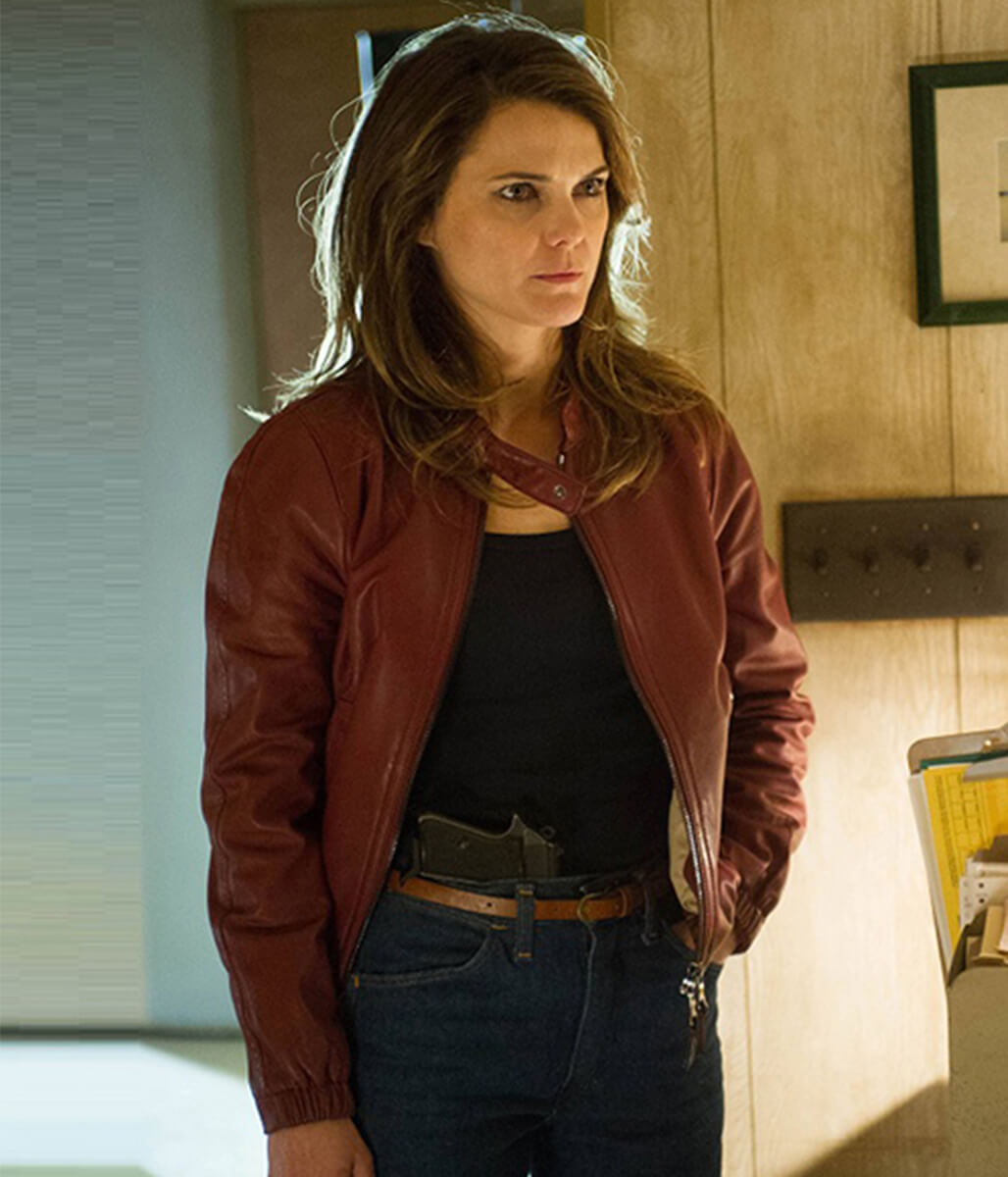 Keri Russell The Americans Red Leather Jacket